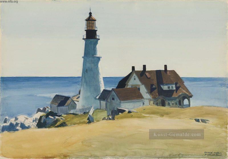 Leuchtturm und Gebäude Portland Kopf Kap Elizabeth Maine 1927 Edward Hopper Ölgemälde